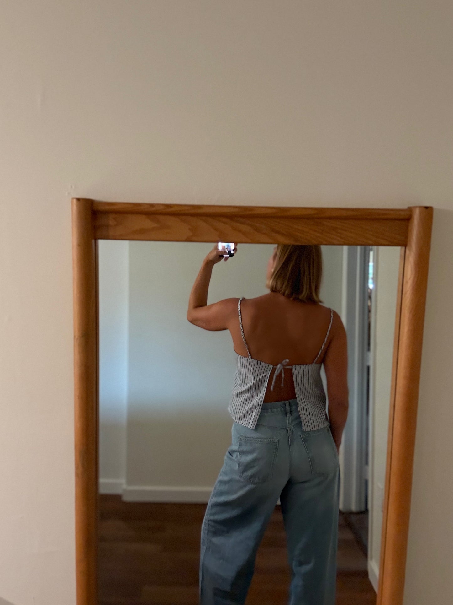 Slip Tank in Blue Plaid