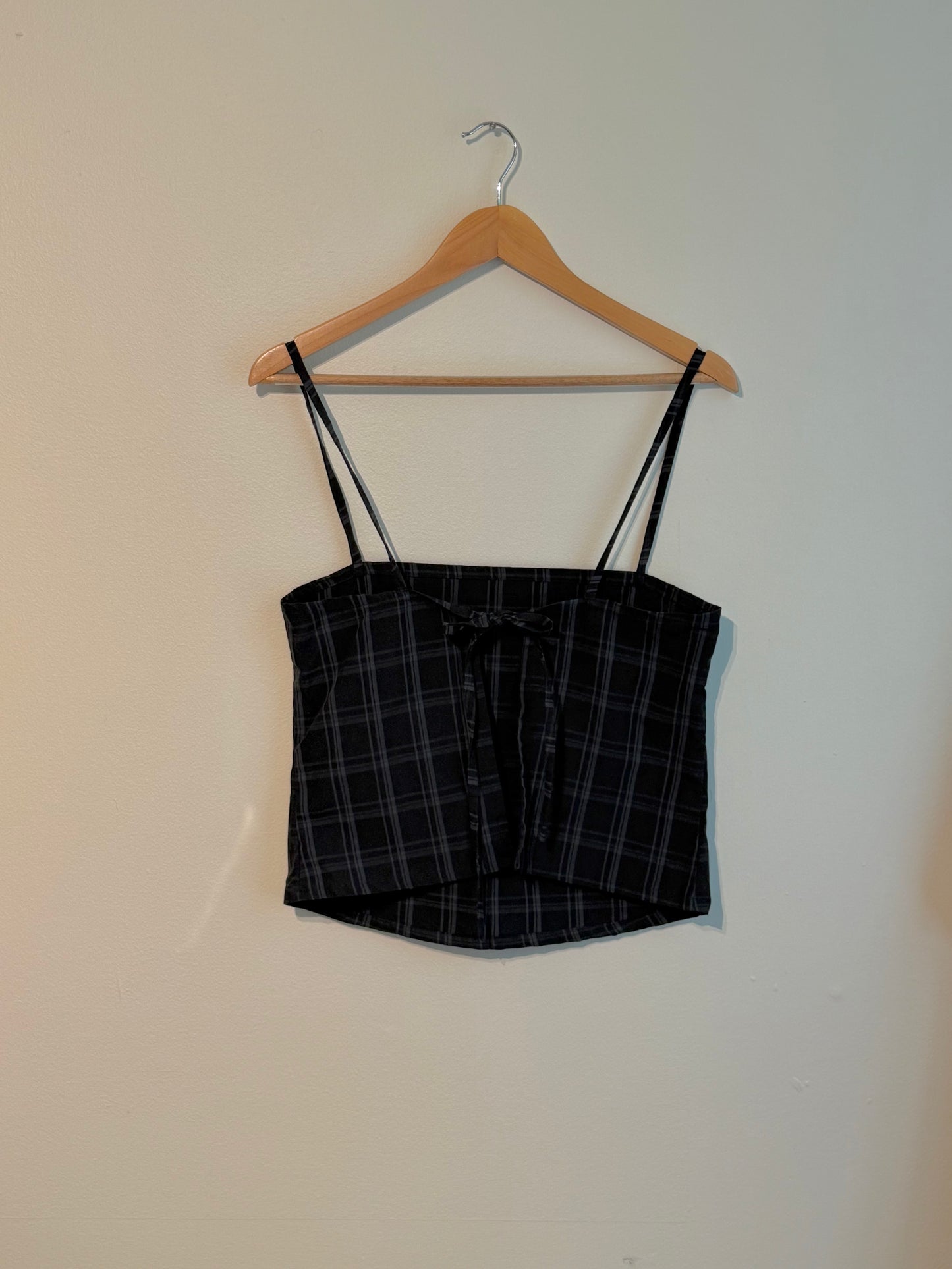 Slip Tank in Black Plaid