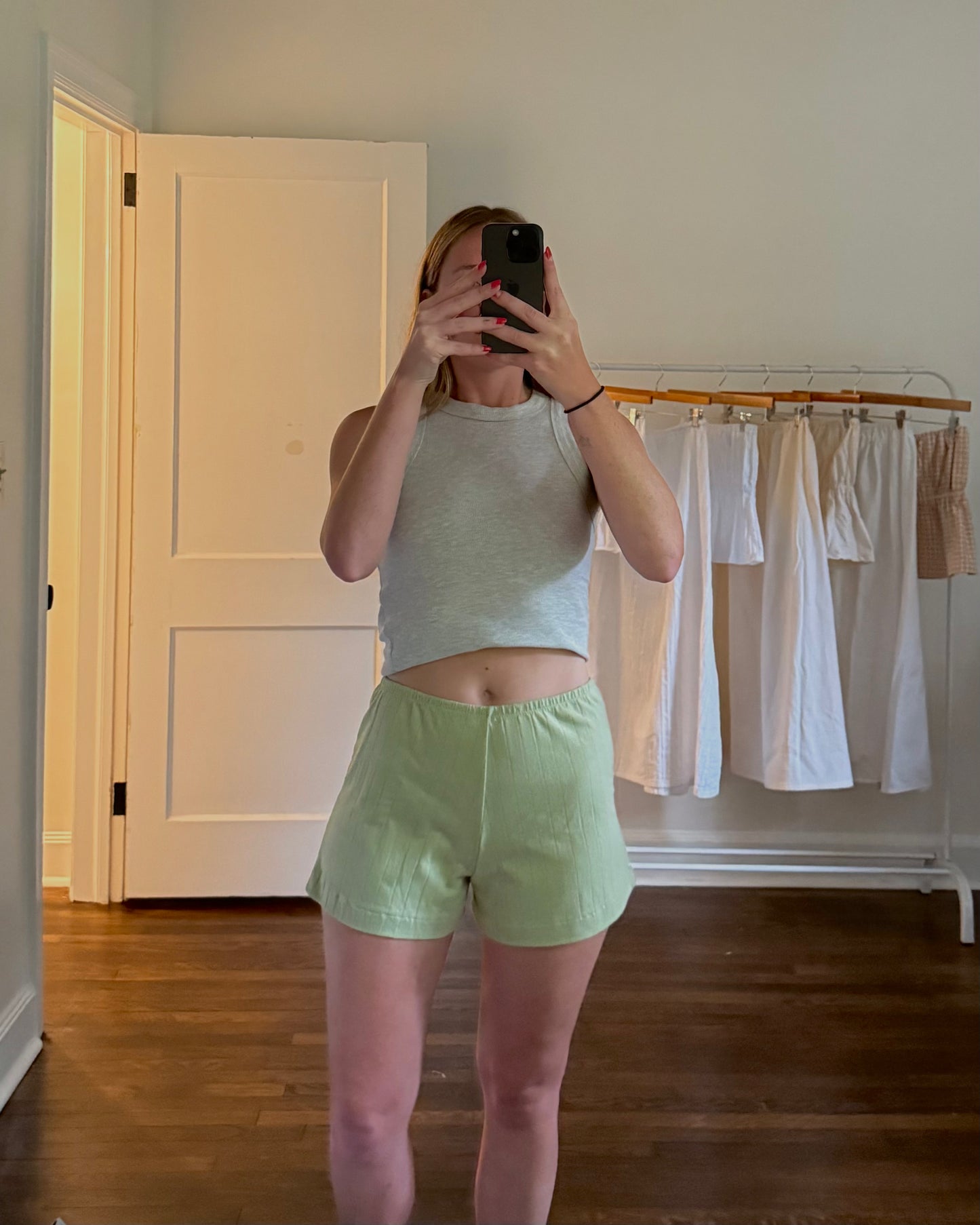 Chica Micro Shorties in Light Green