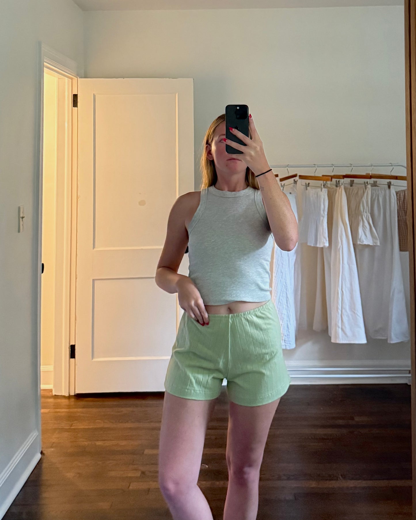 Chica Micro Shorties in Light Green