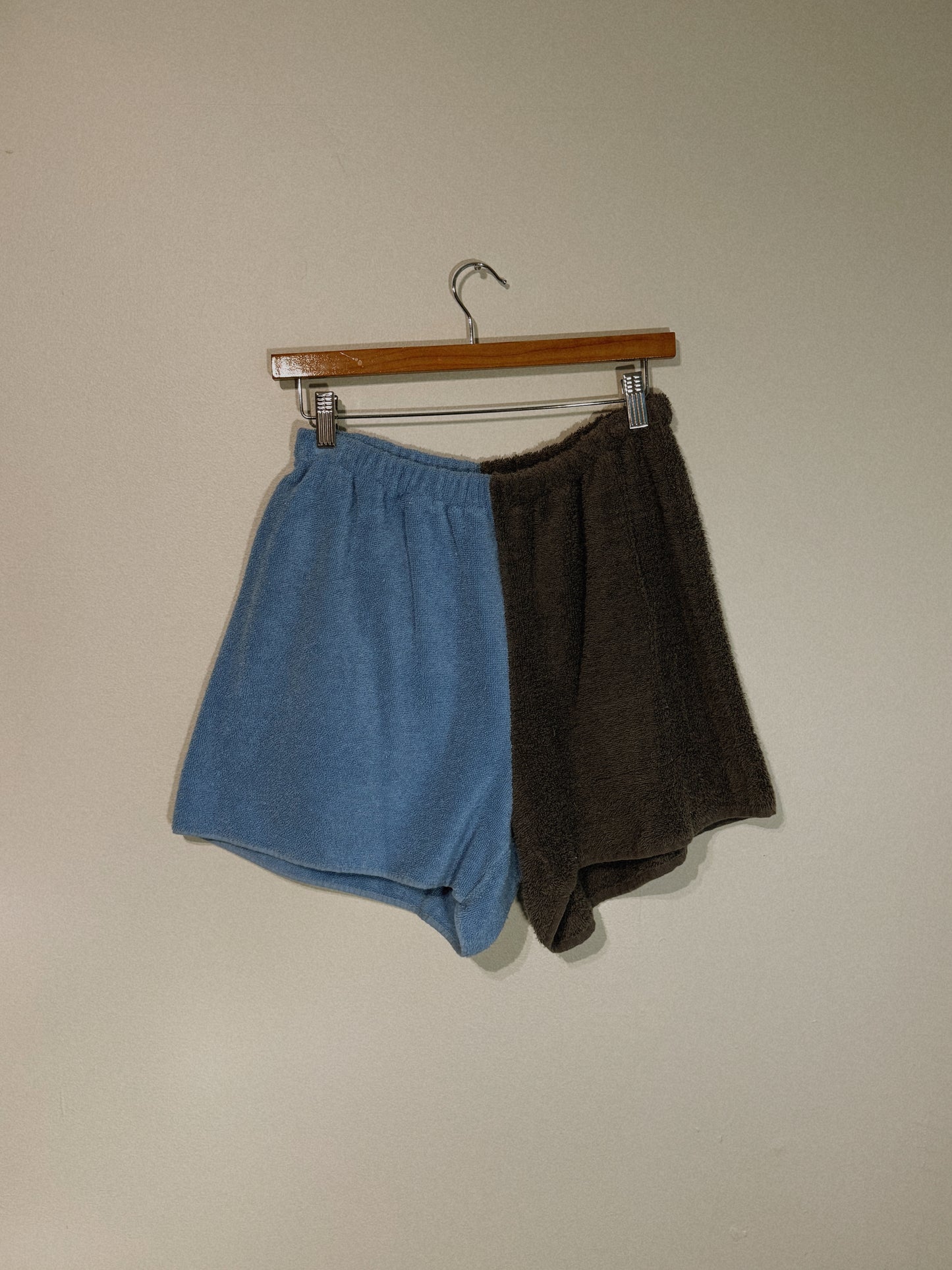 Towel Shorts in Blue and Grey