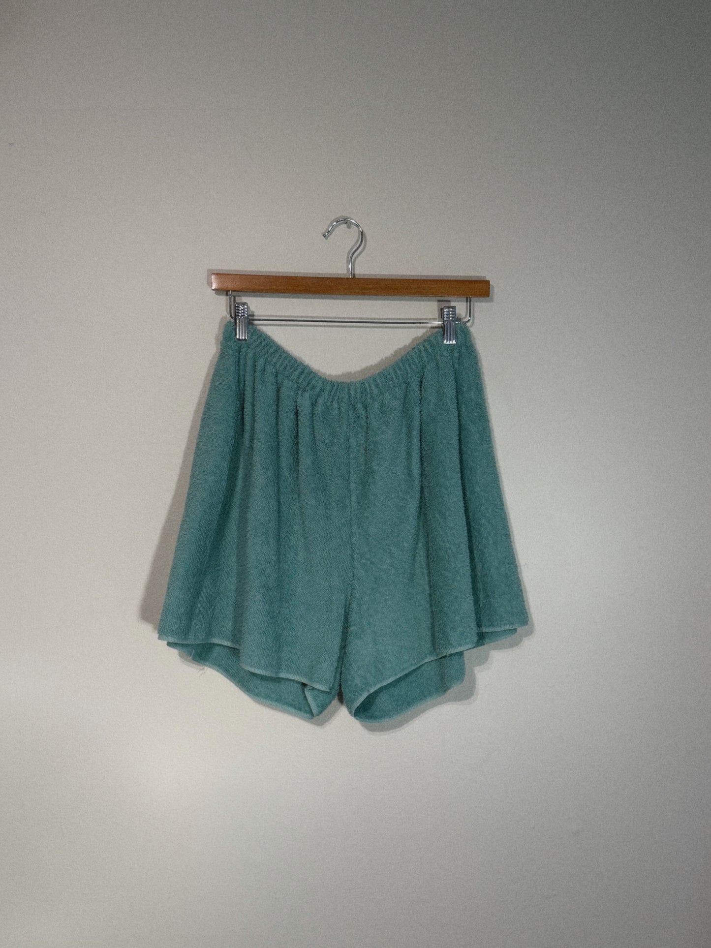 Towel Shorts in Aqua