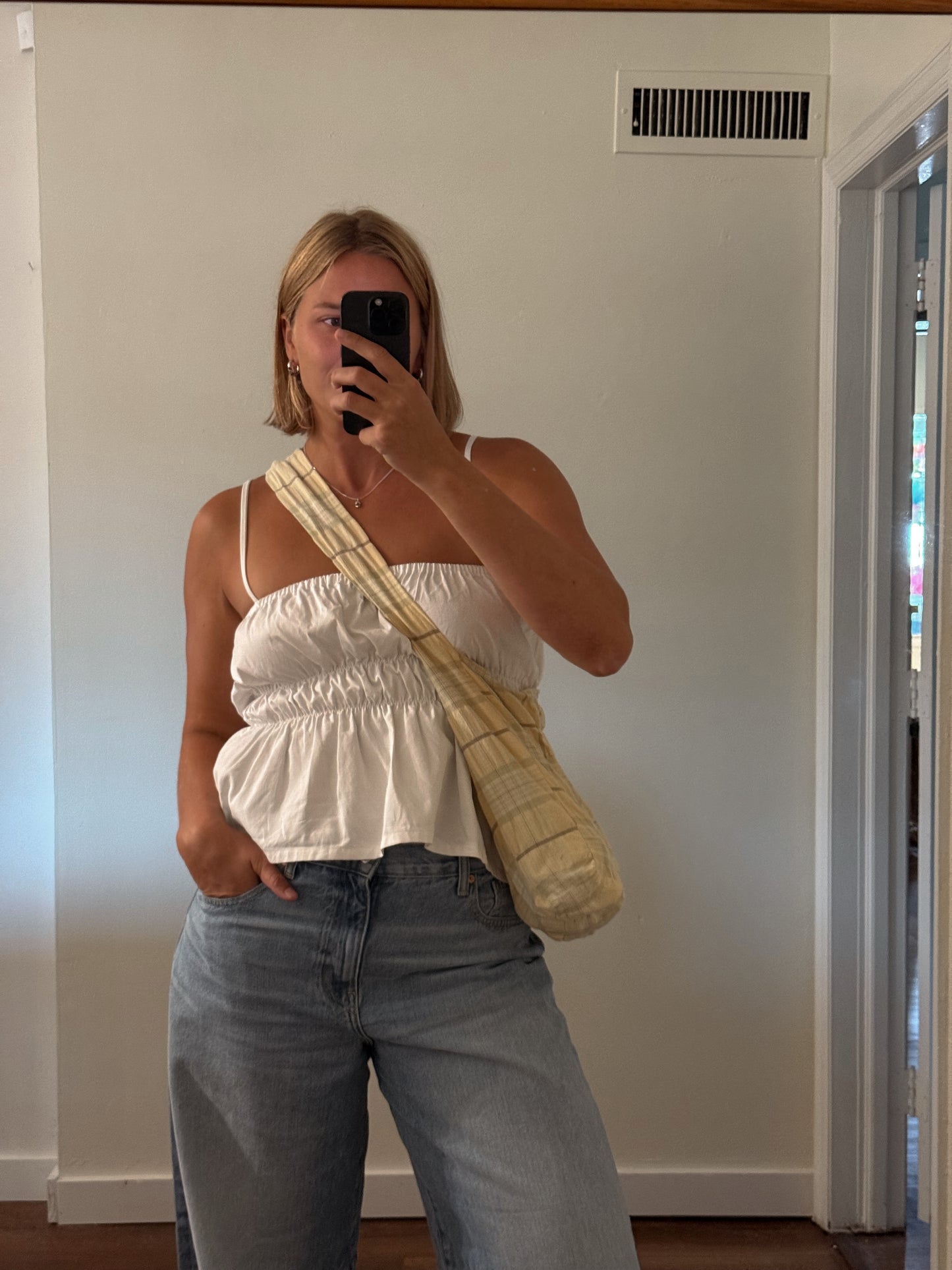 Yellow Plaid Boxy Slinger