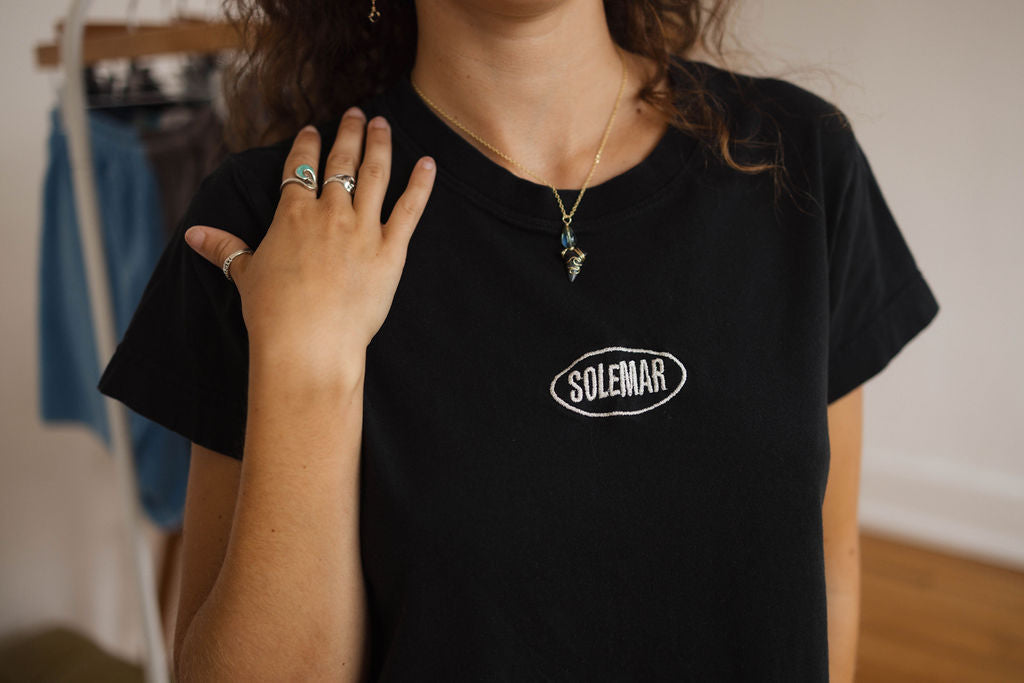 Black SOLEMAR Baby Tee