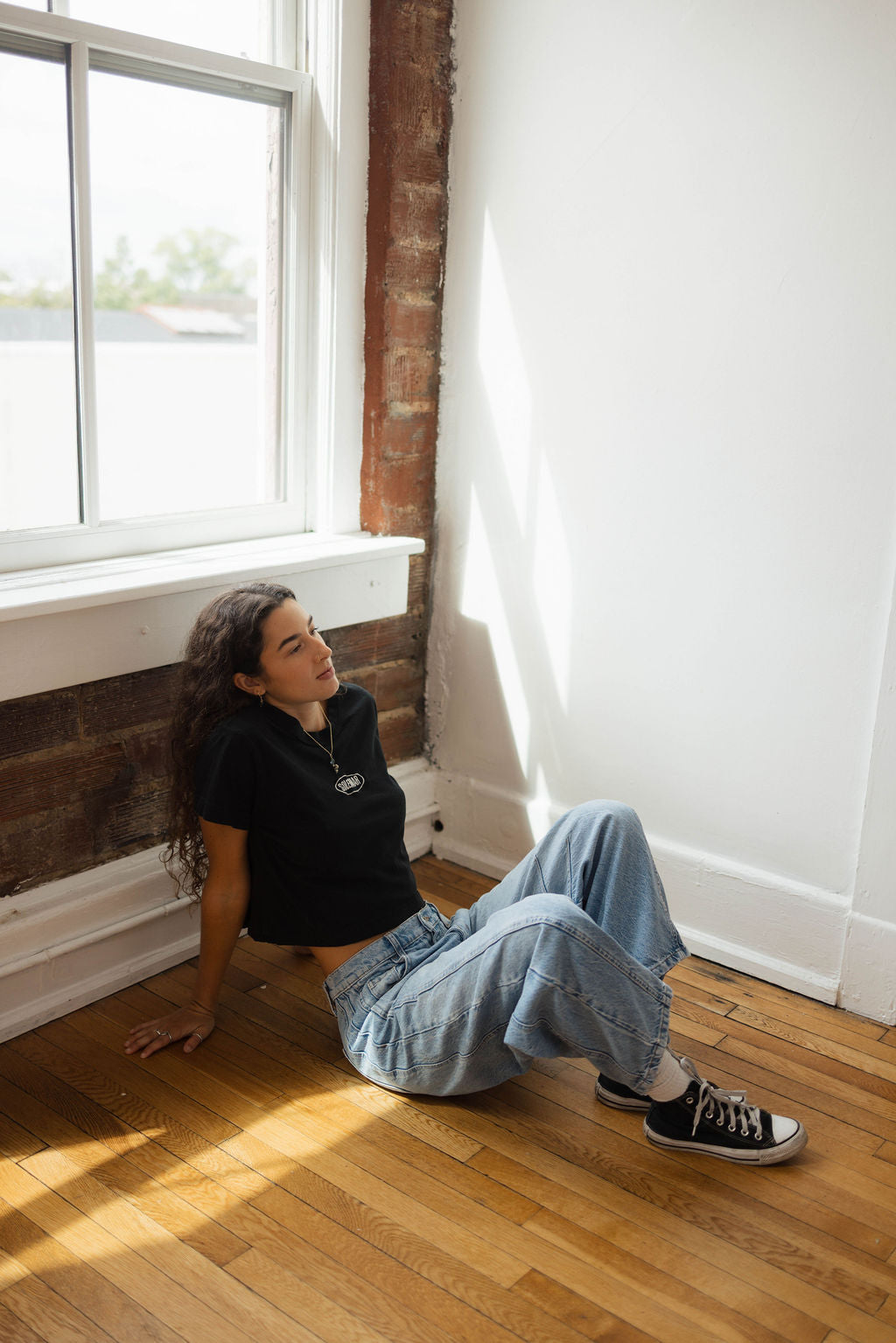 Black SOLEMAR Baby Tee