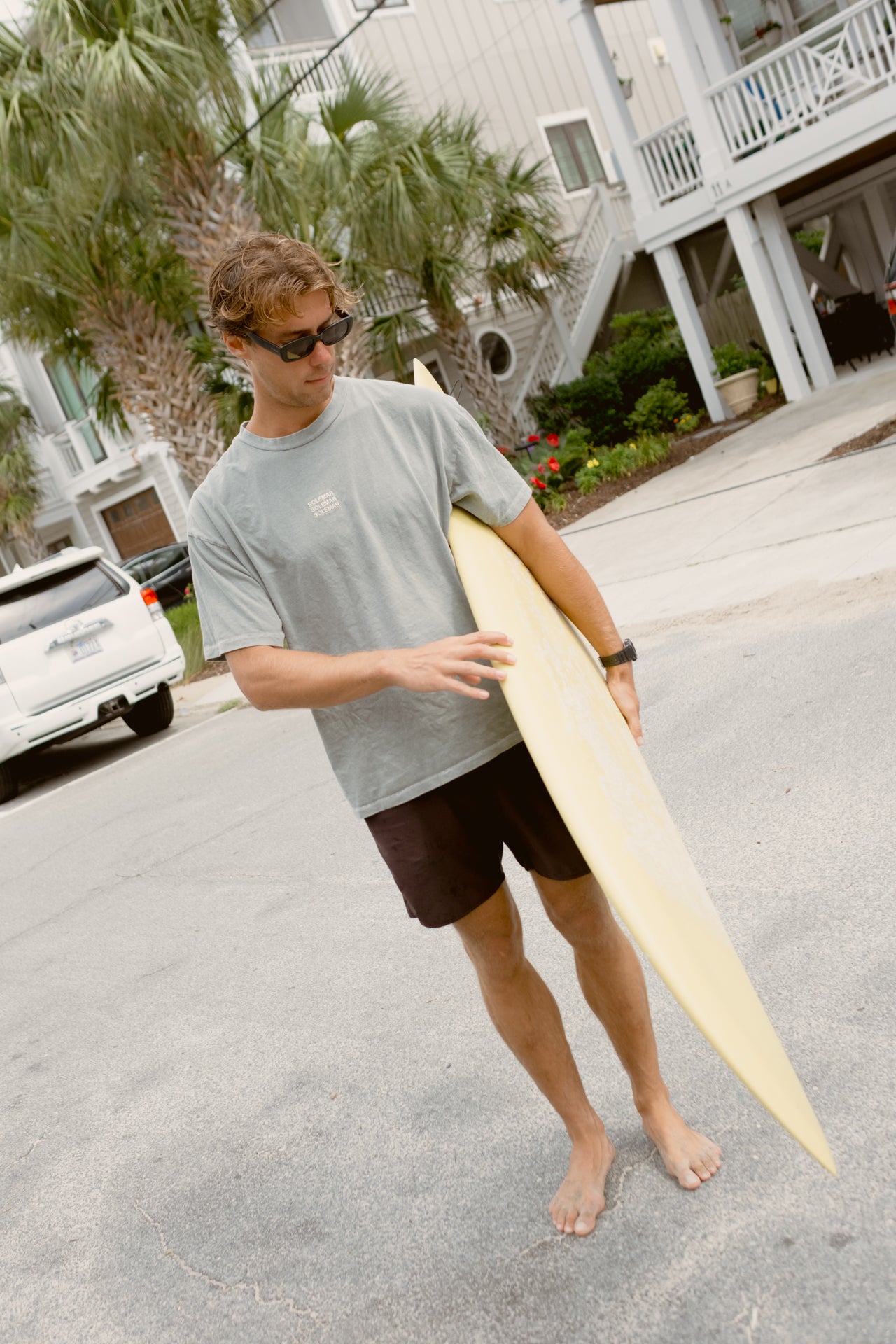 Triple Stacked Embroidered SOLEMAR Tee