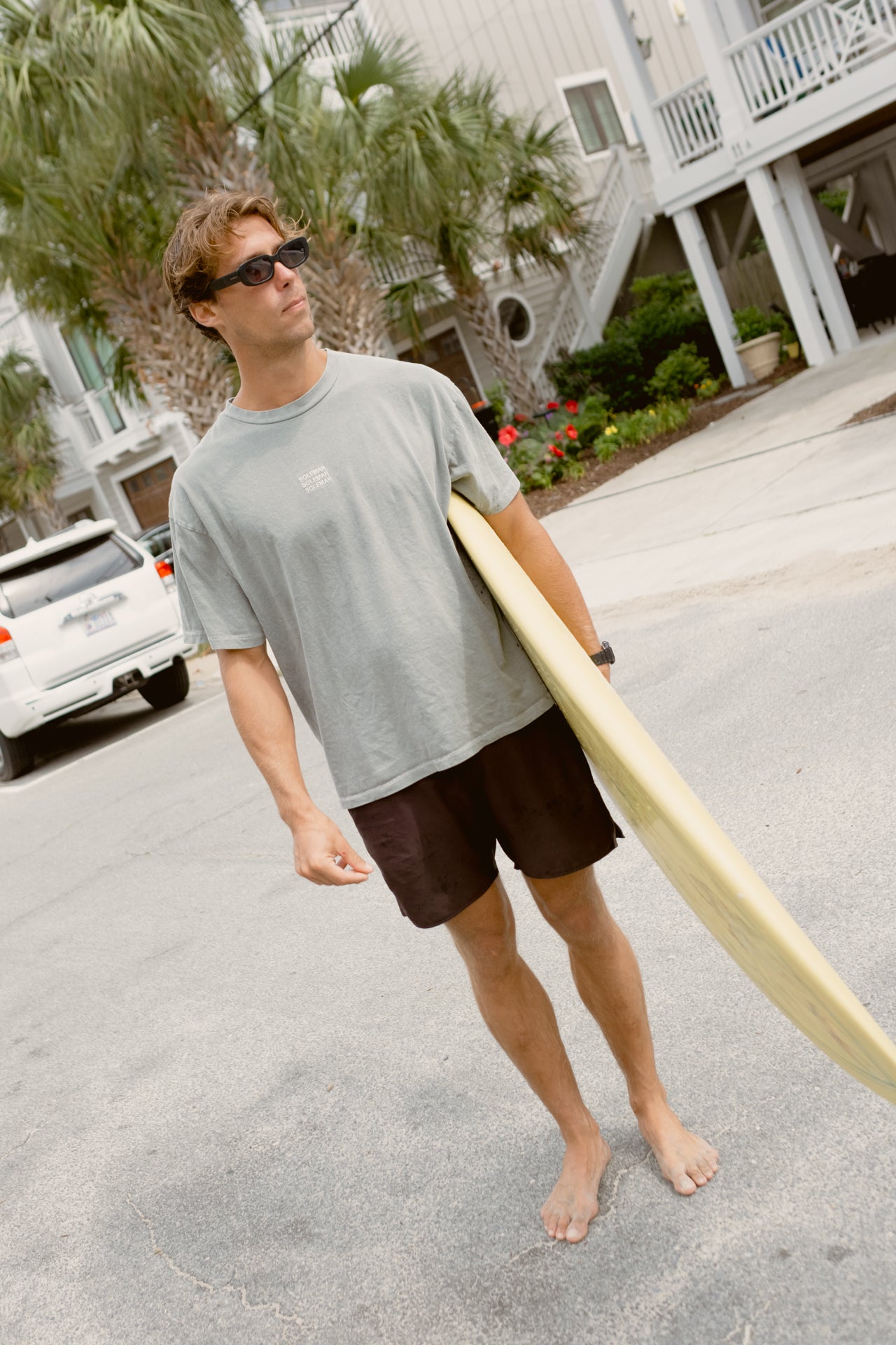 Triple Stacked Embroidered SOLEMAR Tee
