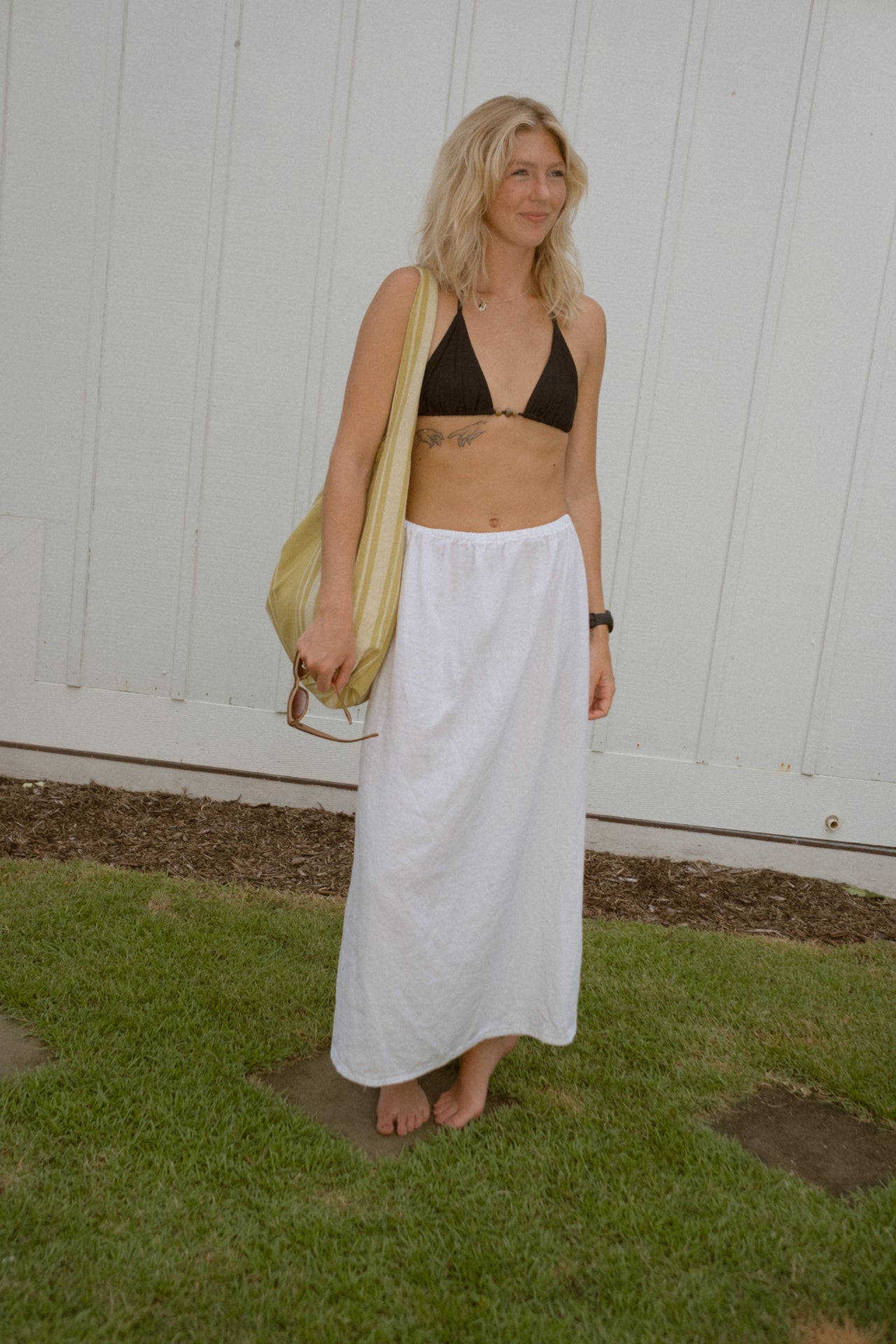 Lily A-Line Skirt in White