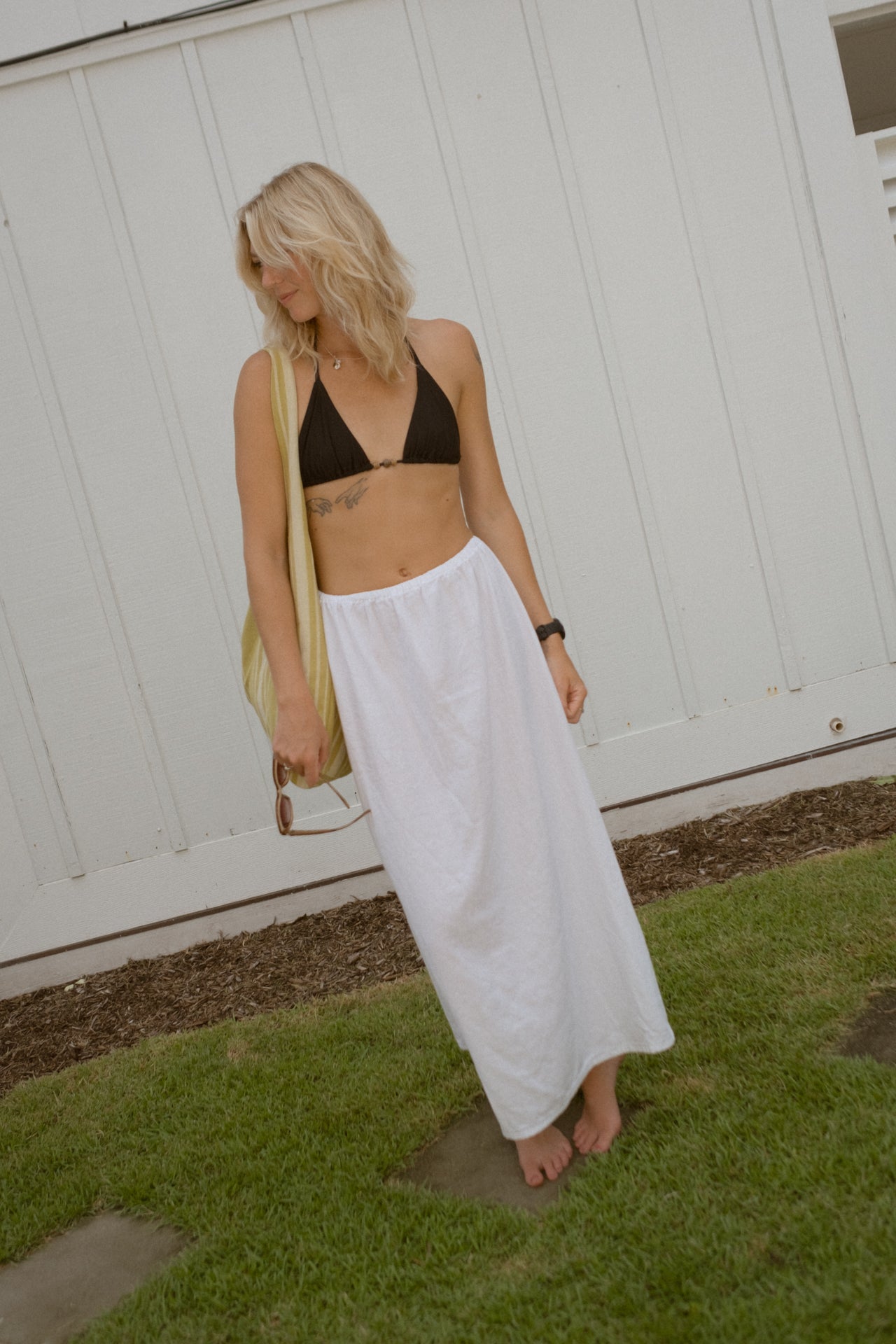 Lily A-Line Skirt in White