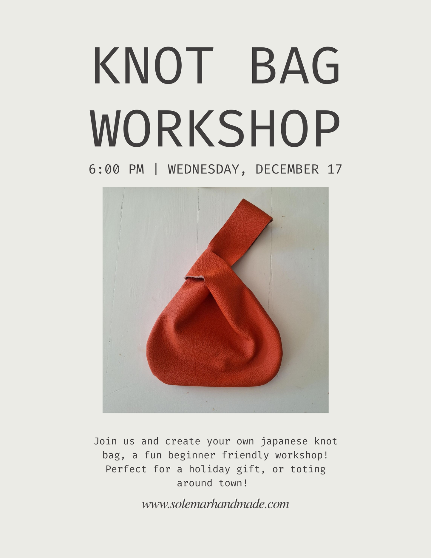 KNOT BAG WORKSHOP