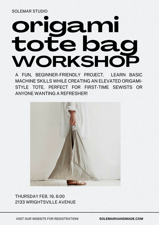 ORIGAMI TOTE BAG WORKSHOP