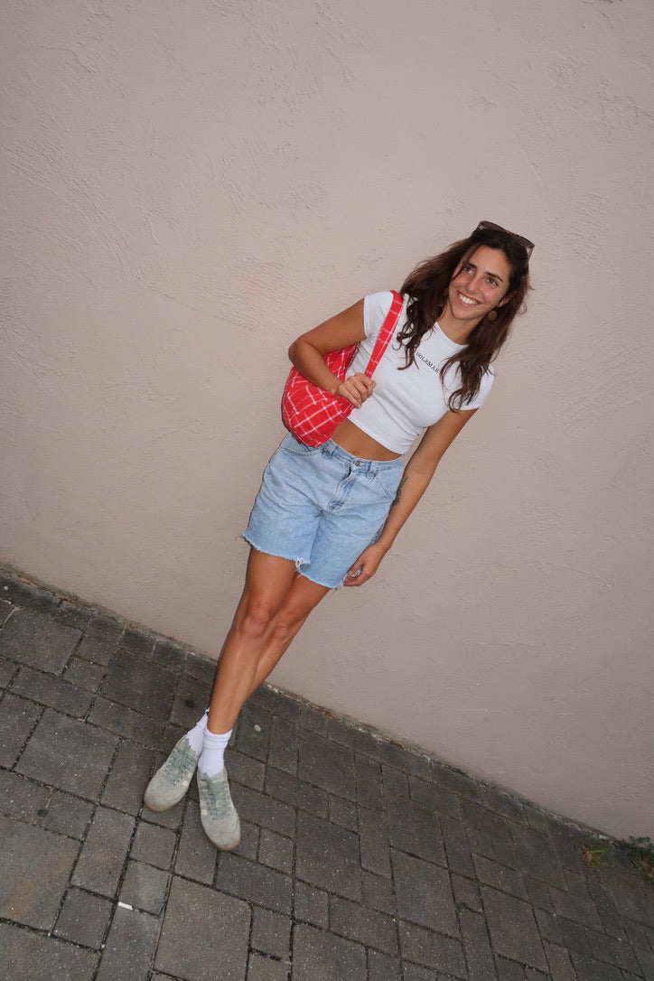 SOLEMAR embroidered white baby tee