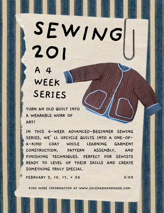 SEWING 201: MAKE YOUR OWN QUILT COAT