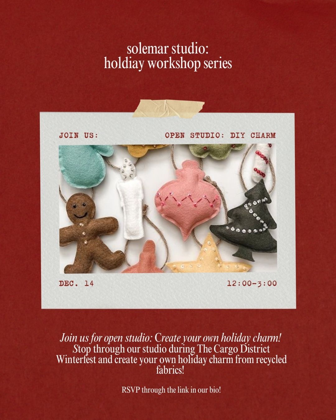 OPEN STUDIO: DIY HOLIDAY CHARM