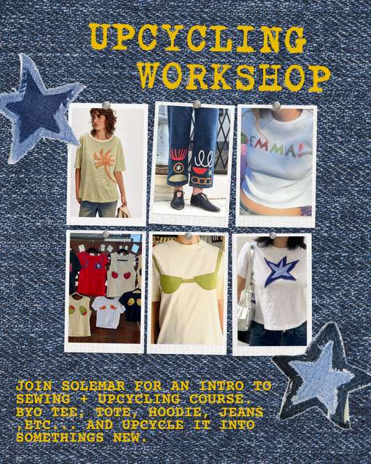 Upcycling Workshop: Intro to Sewing + Appliqué