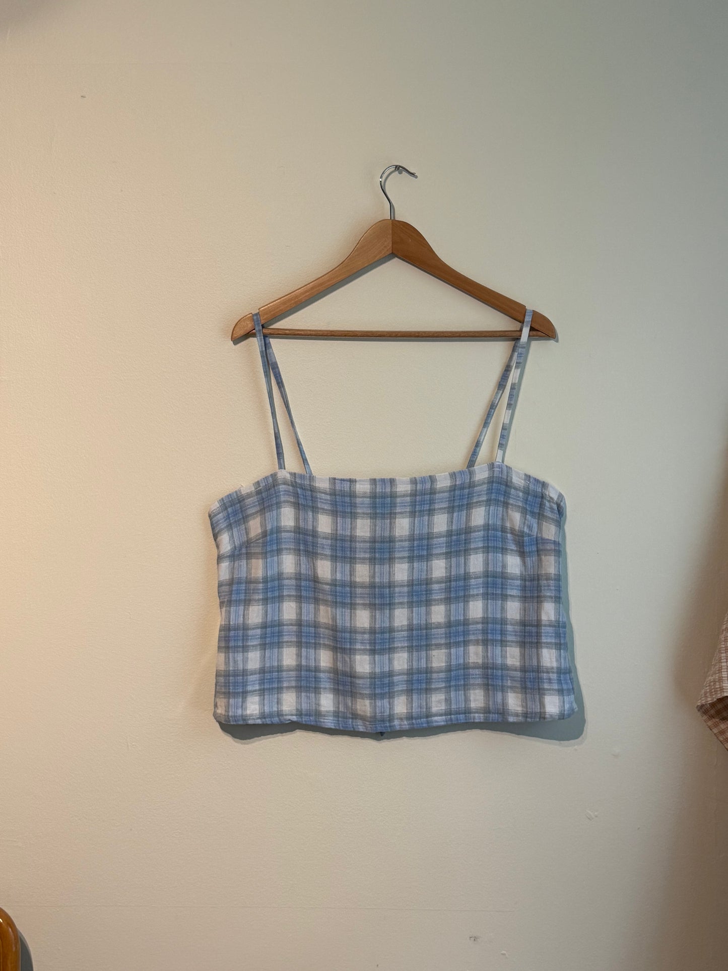 Slip Tank in Blue Plaid