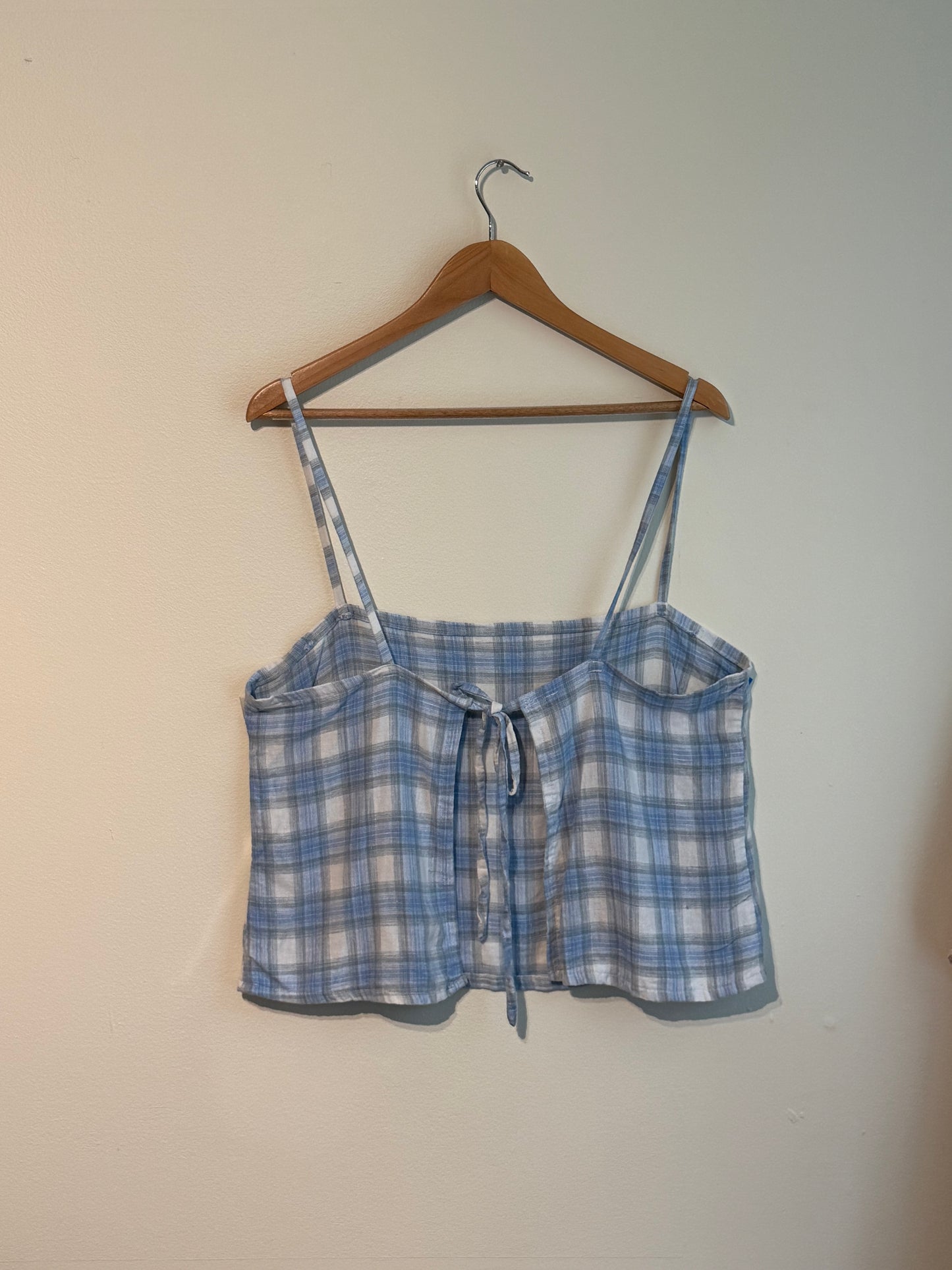 Slip Tank in Blue Plaid