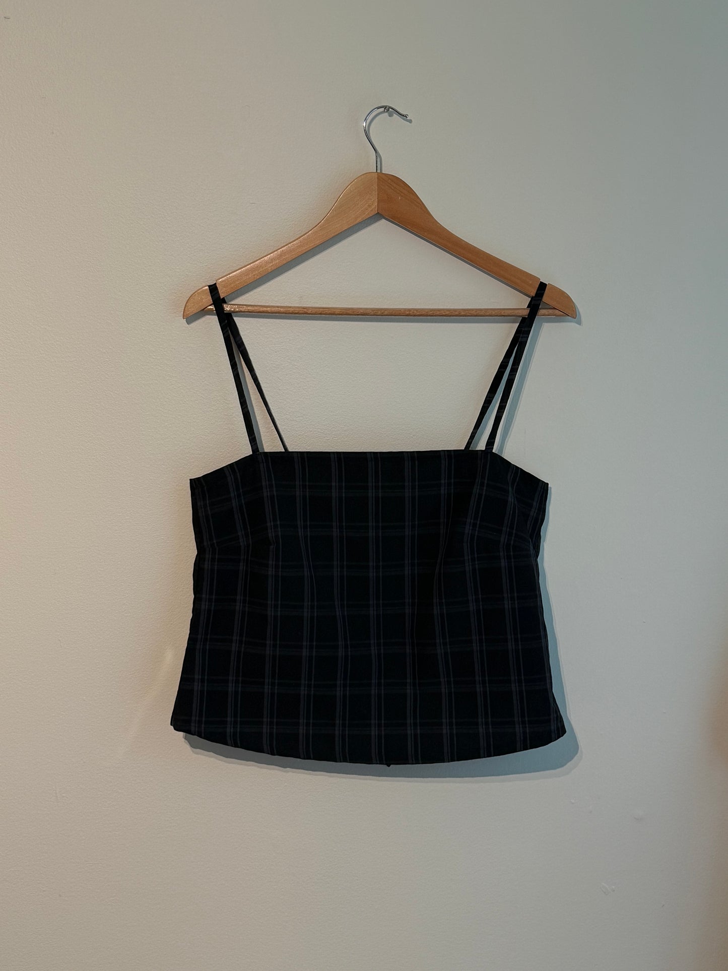 Slip Tank in Black Plaid