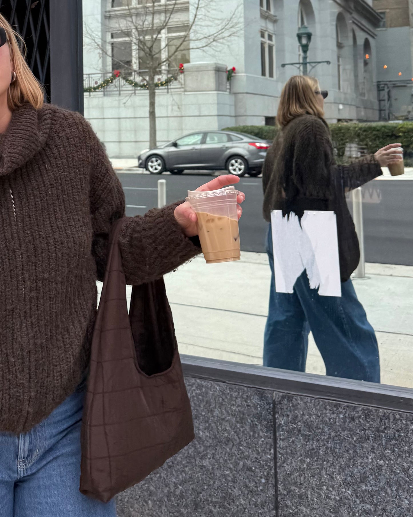 Chocolate Squares Triangle Tote