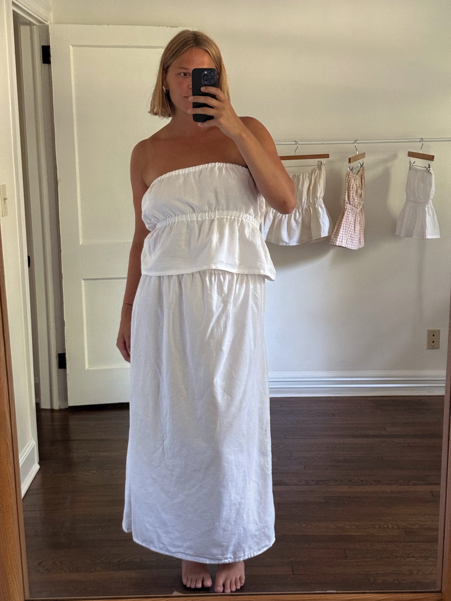 Lily A-Line Skirt in White