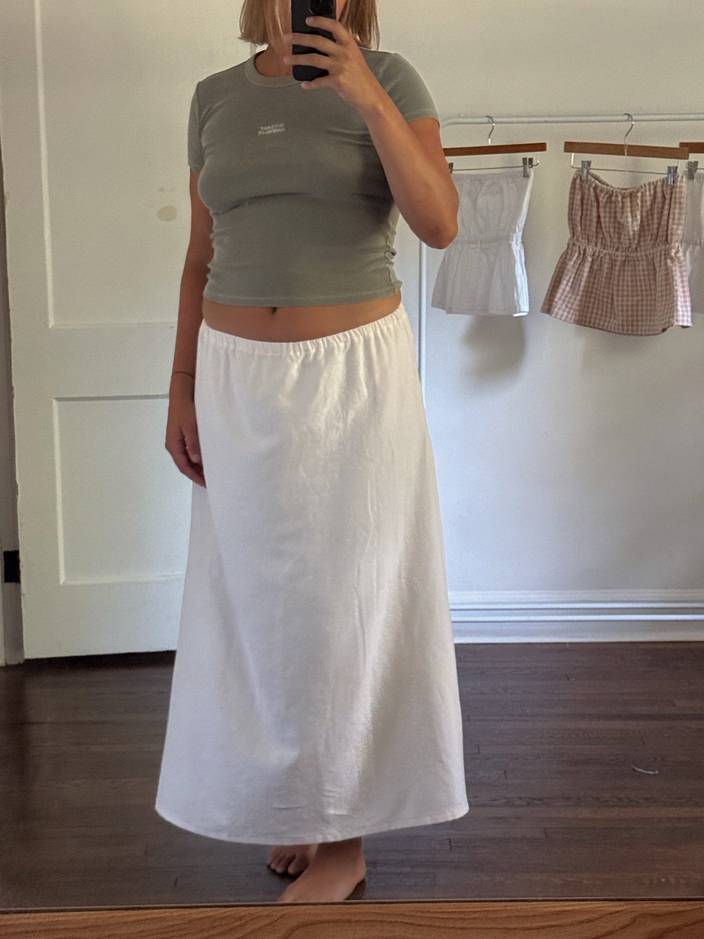 Lily A-Line Skirt in White