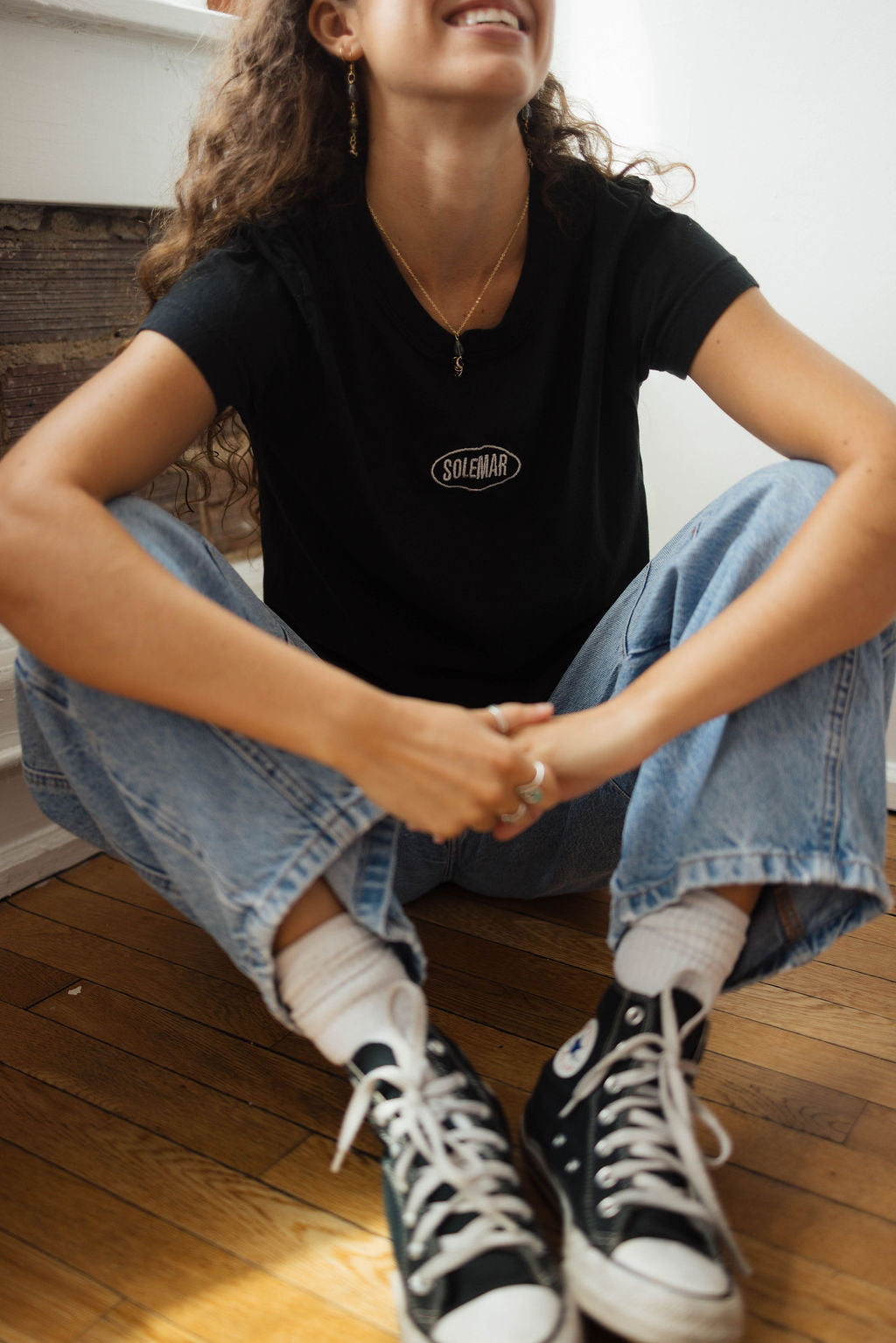 Black SOLEMAR Baby Tee