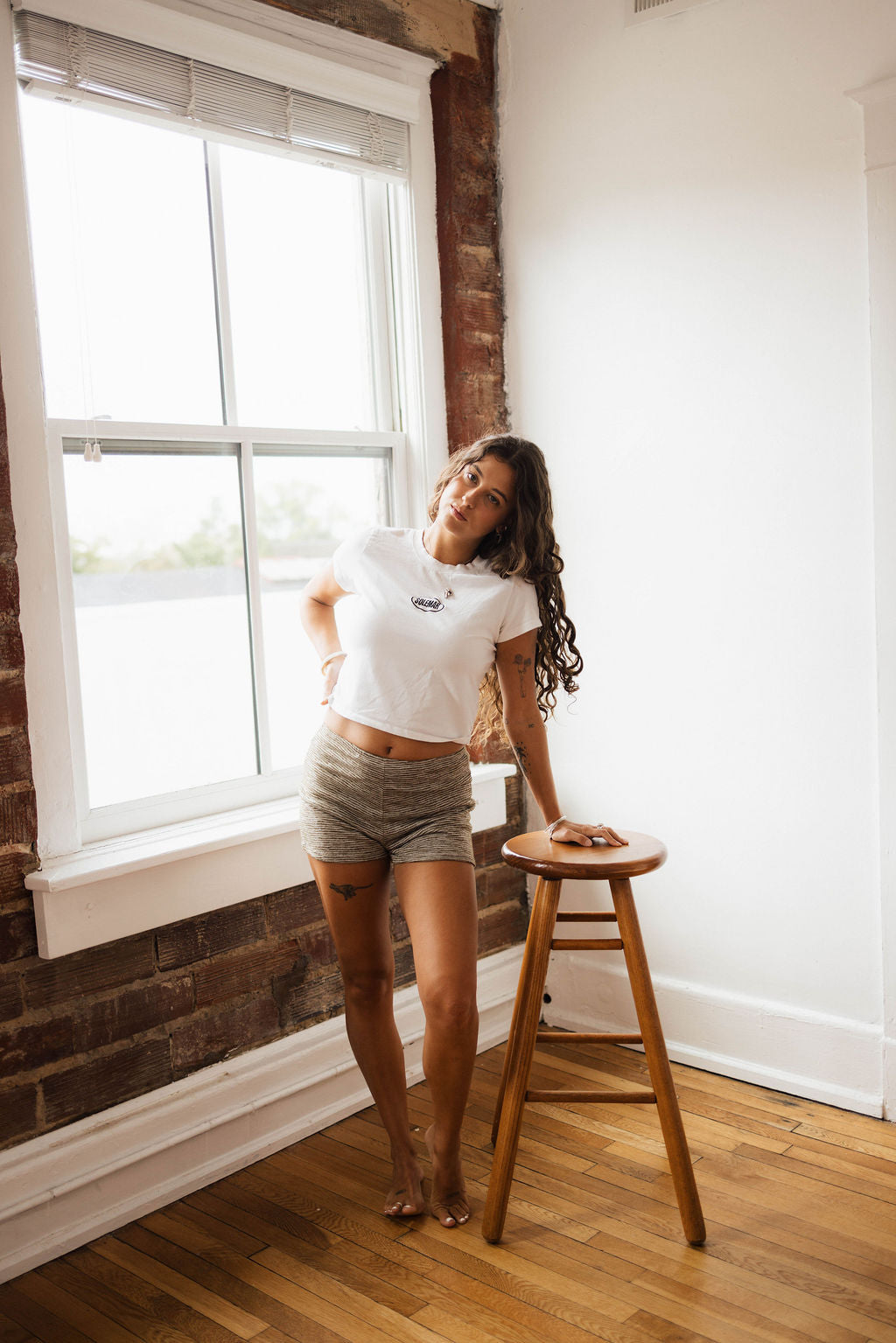 White SOLEMAR Baby Tee
