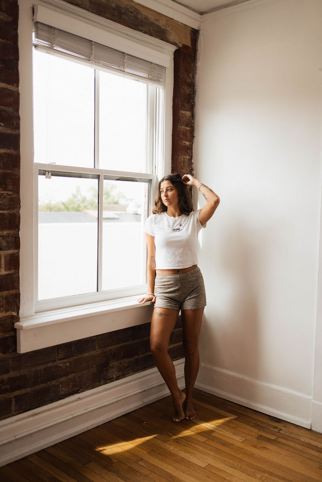 White SOLEMAR Baby Tee