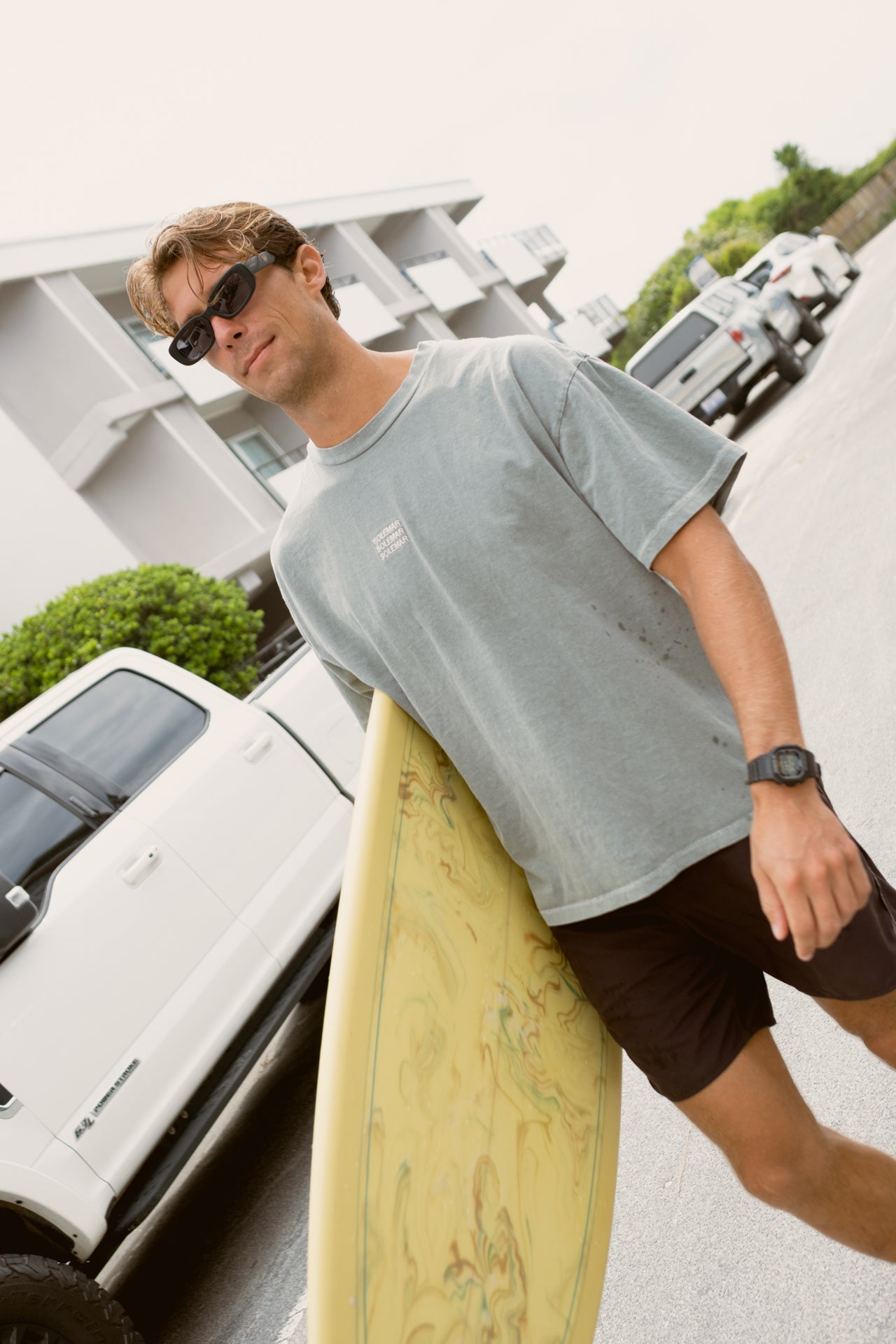 Triple Stacked Embroidered SOLEMAR Tee