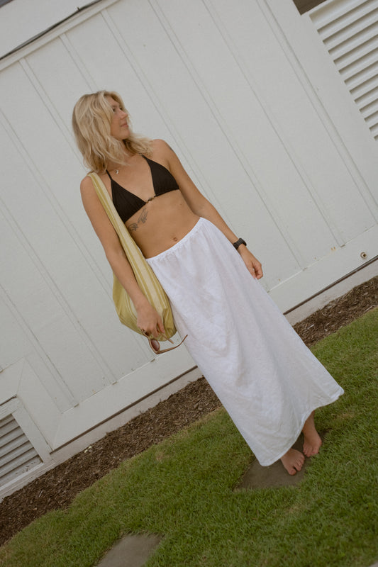 Lily A-Line Skirt in White
