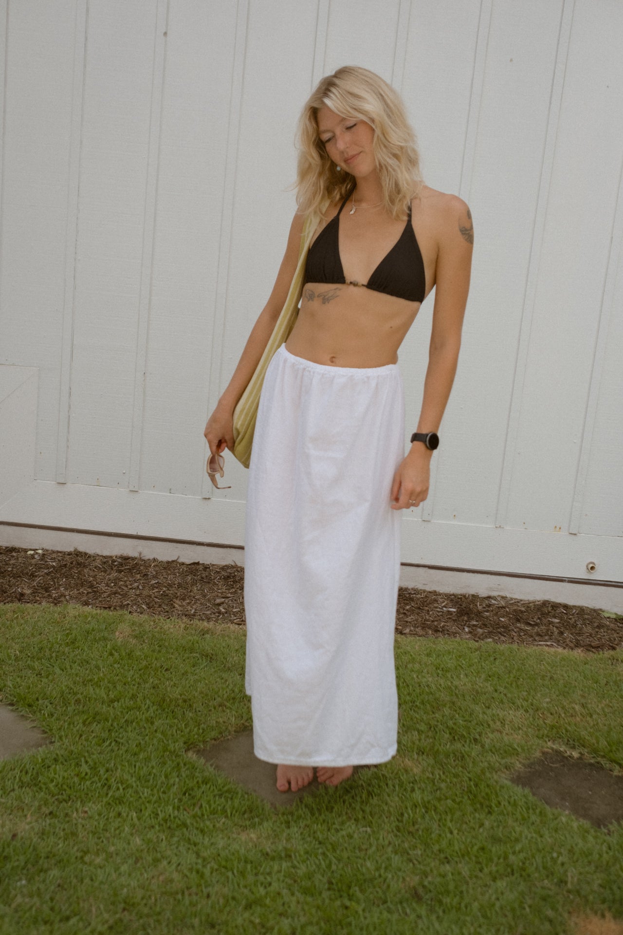 Lily A-Line Skirt in White